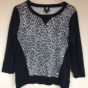 Jones New York Sport | Snow Leopard Print Top